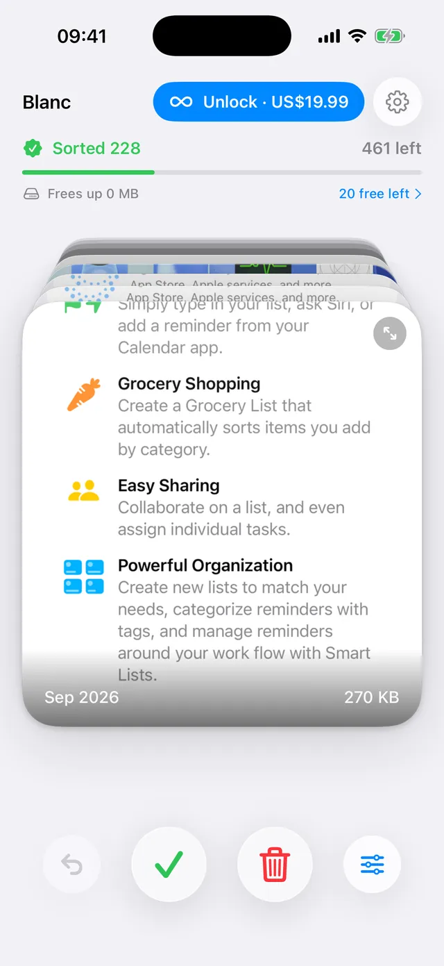 Round summary screen offering a screenshot-only round
